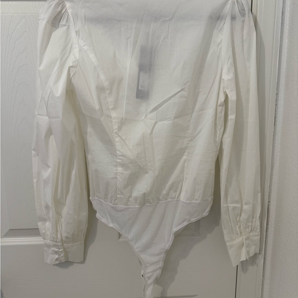 White Long Sleeve Blouse Bodysuit - Picture 2 of 2